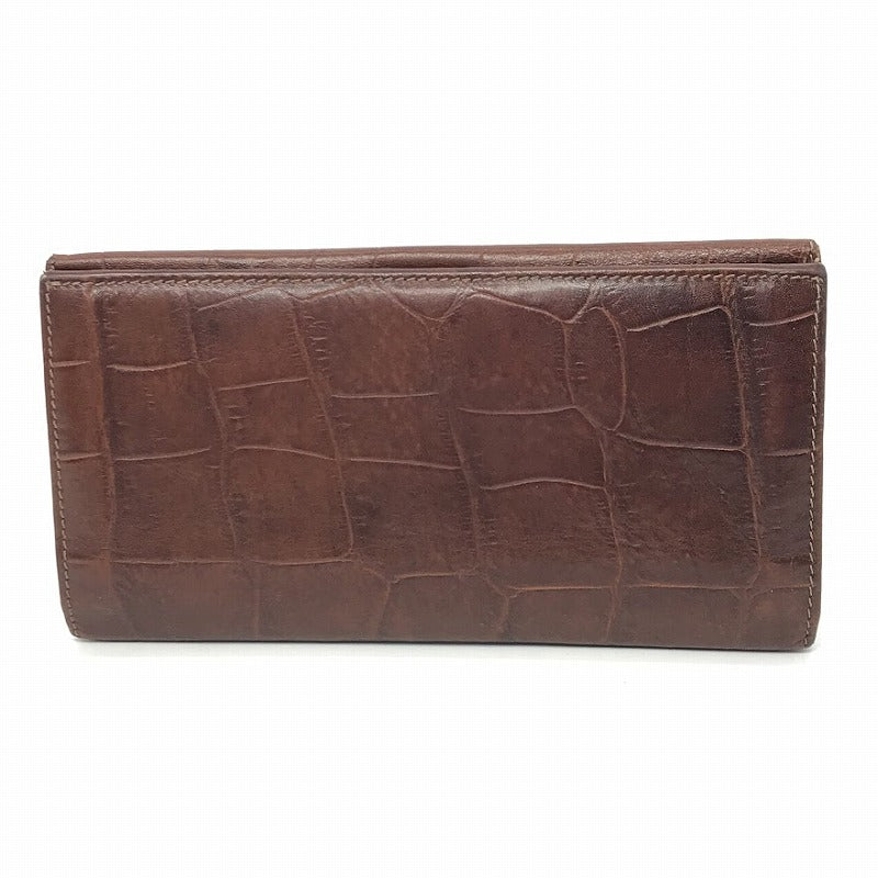 IL BISONTE | イルビゾンテ クロコ型押し 長財布 ブラウン【倉吉店】