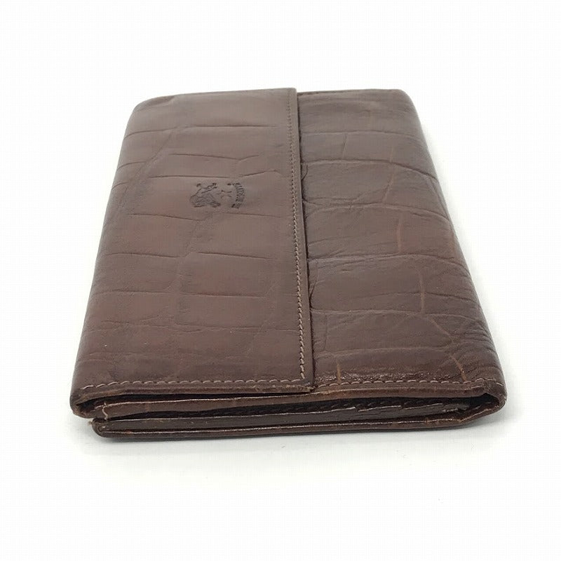 IL BISONTE | イルビゾンテ クロコ型押し 長財布 ブラウン【倉吉店】