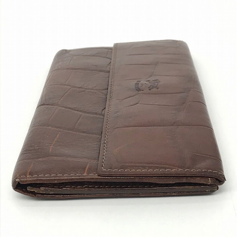 IL BISONTE | イルビゾンテ クロコ型押し 長財布 ブラウン【倉吉店】