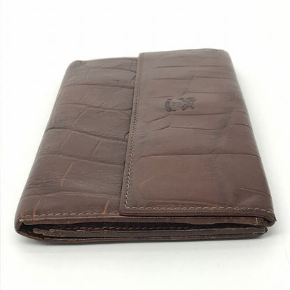 IL BISONTE | イルビゾンテ クロコ型押し 長財布 ブラウン【倉吉店】