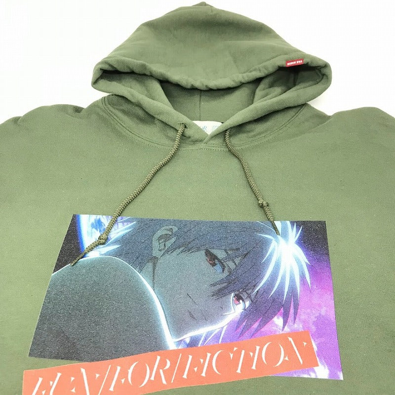 RADIO EVA×FUN FOR FICTION×NOT CONVENTIONAL｜ラヂオエヴァ×ファンフォーフィクション×ノットコンベンショナル　プルオーバーパーカー パーカー ENF01-1911-PK04 カーキ サイズ：XL【倉吉店】