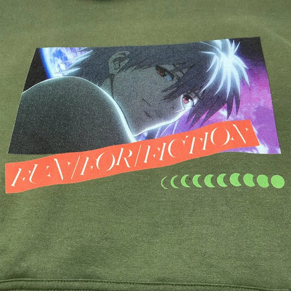 RADIO EVA×FUN FOR FICTION×NOT CONVENTIONAL｜ラヂオエヴァ×ファンフォーフィクション×ノットコンベンショナル　プルオーバーパーカー パーカー ENF01-1911-PK04 カーキ サイズ：XL【倉吉店】