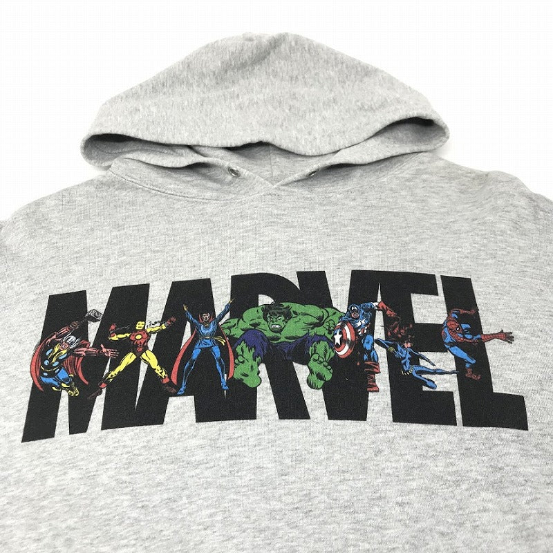 EXAMPLE | イグザンプル ×MARVEL×バーニーズニューヨーク プルオーバーパーカー パーカー グレー【倉吉店】