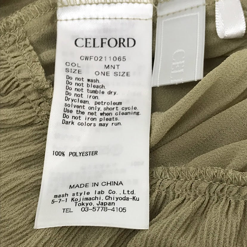 CELFORD | セルフォード マジョリカプリーツロングワンピース ワンピース CWFO211065 グリーン【倉吉店】