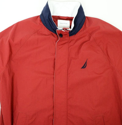 NAUTICA | ノーティカ SLEEVE LOGO NYLON JACKET ナイロンジャケット レッド【倉吉店】
