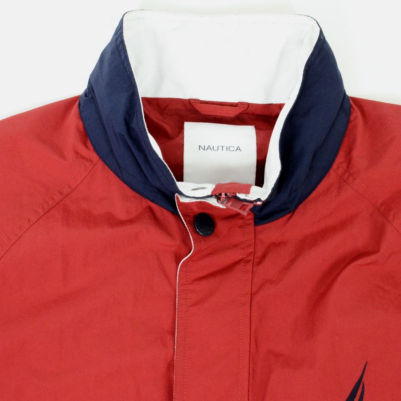 NAUTICA | ノーティカ SLEEVE LOGO NYLON JACKET ナイロンジャケット レッド【倉吉店】