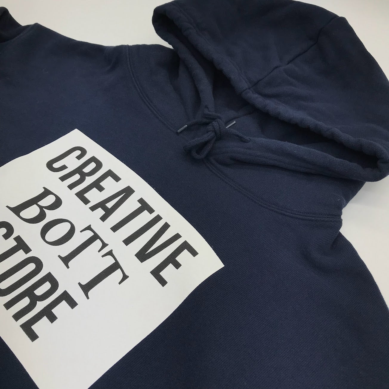 BoTT | ボット ×Creative Drug Store クリエイティヴドラッグストア Square Logo Hoodie スクエアロゴフーディ パーカー ネイビー サイズ：XL【倉吉店】