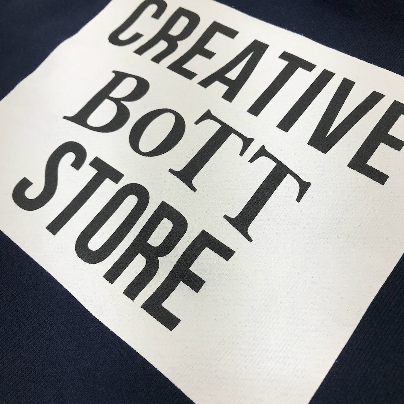 BoTT | ボット ×Creative Drug Store クリエイティヴドラッグストア Square Logo Hoodie スクエアロゴフーディ パーカー ネイビー サイズ：XL【倉吉店】