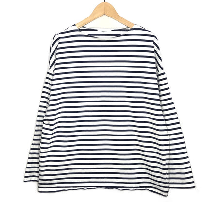 marka | マーカ BASQUE SHIRT ORGANIC COTTON ボーダー 長袖Ｔシャツ M21B-05CS01C ネイビー×ホワイト サイズ：3【倉吉店】