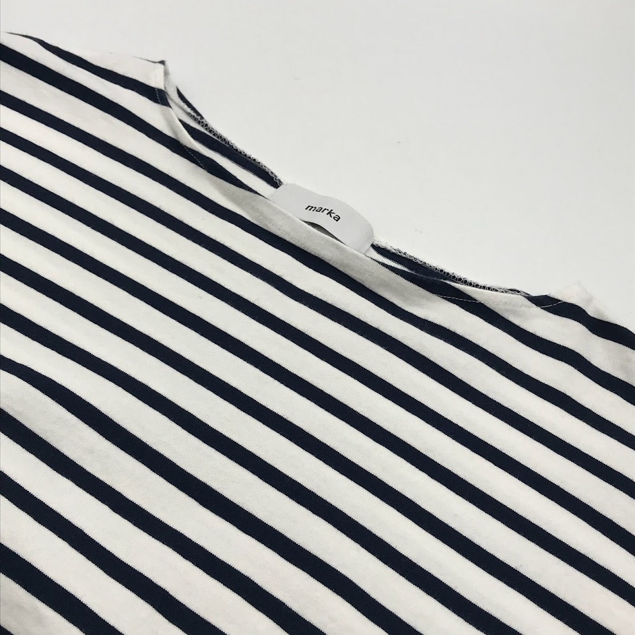 marka | マーカ BASQUE SHIRT ORGANIC COTTON ボーダー 長袖Ｔシャツ M21B-05CS01C ネイビー×ホワイト サイズ：3【倉吉店】