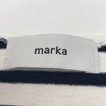 marka | マーカ BASQUE SHIRT ORGANIC COTTON ボーダー 長袖Ｔシャツ M21B-05CS01C ネイビー×ホワイト サイズ：3【倉吉店】