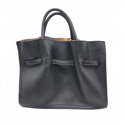 LOWELL things｜ロウェル シングス ギャザーオープントートBAG mini 2wayバッグ トートバッグ ブラック【倉吉店】