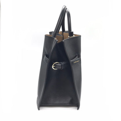 LOWELL things｜ロウェル シングス ギャザーオープントートBAG mini 2wayバッグ トートバッグ ブラック【倉吉店】