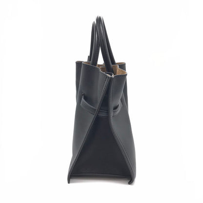 LOWELL things｜ロウェル シングス ギャザーオープントートBAG mini 2wayバッグ トートバッグ ブラック【倉吉店】