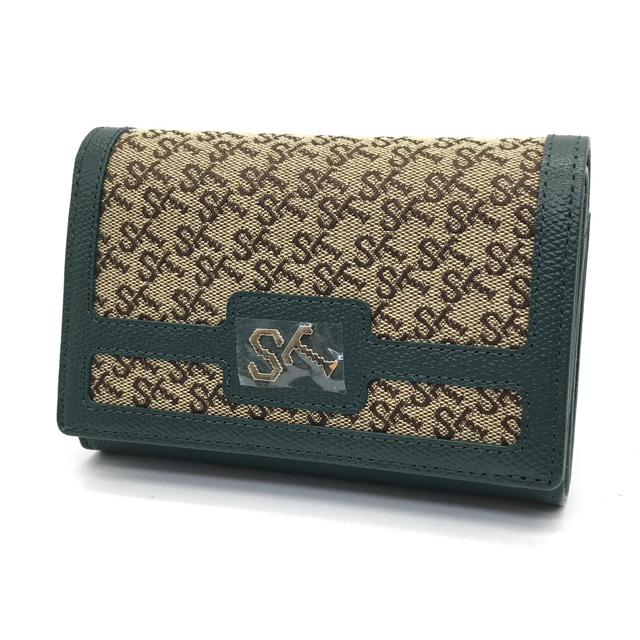Samantha Thavasa | サマンサタバサ NEO ST Jacquard/総柄/ジャガード/折財布 二つ折り財布 00032220225122 グリーン【倉吉店】