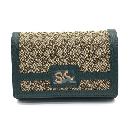 Samantha Thavasa | サマンサタバサ NEO ST Jacquard/総柄/ジャガード/折財布 二つ折り財布 00032220225122 グリーン【倉吉店】