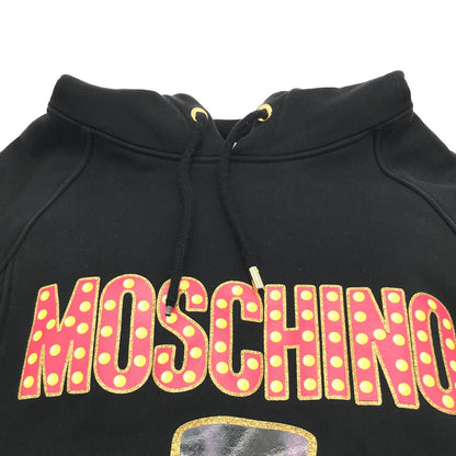 MOSCHINO | モスキーノ MOSCHINO BEAR転写プリント付きロング丈パーカー パーカー V0453 0527 ブラック【倉吉店】