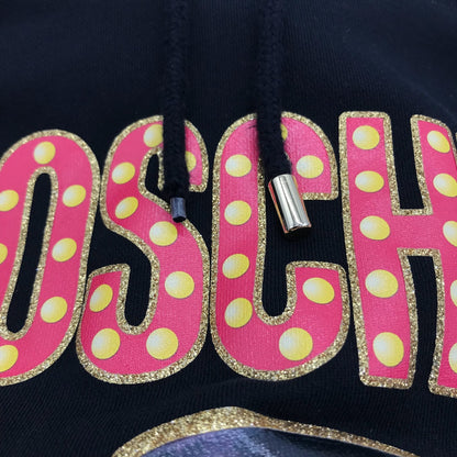 MOSCHINO | モスキーノ MOSCHINO BEAR転写プリント付きロング丈パーカー パーカー V0453 0527 ブラック【倉吉店】