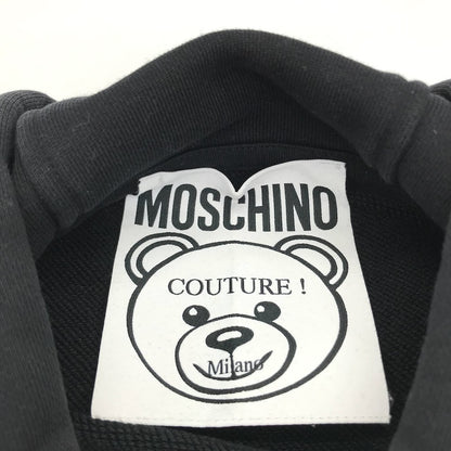 MOSCHINO | モスキーノ MOSCHINO BEAR転写プリント付きロング丈パーカー パーカー V0453 0527 ブラック【倉吉店】