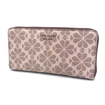 kate spade NEW YORK | ケイトスペードニューヨーク フラワー コーテッド キャンバス ジップ アラウンド 長財布 PWR00085 ピンク【倉吉店】