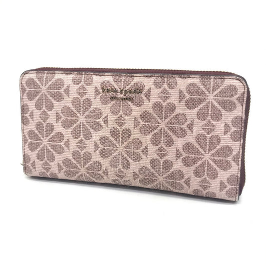 kate spade NEW YORK | ケイトスペードニューヨーク フラワー コーテッド キャンバス ジップ アラウンド 長財布 PWR00085 ピンク【倉吉店】