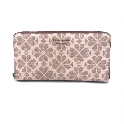 kate spade NEW YORK | ケイトスペードニューヨーク フラワー コーテッド キャンバス ジップ アラウンド 長財布 PWR00085 ピンク【倉吉店】