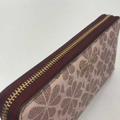 kate spade NEW YORK | ケイトスペードニューヨーク フラワー コーテッド キャンバス ジップ アラウンド 長財布 PWR00085 ピンク【倉吉店】