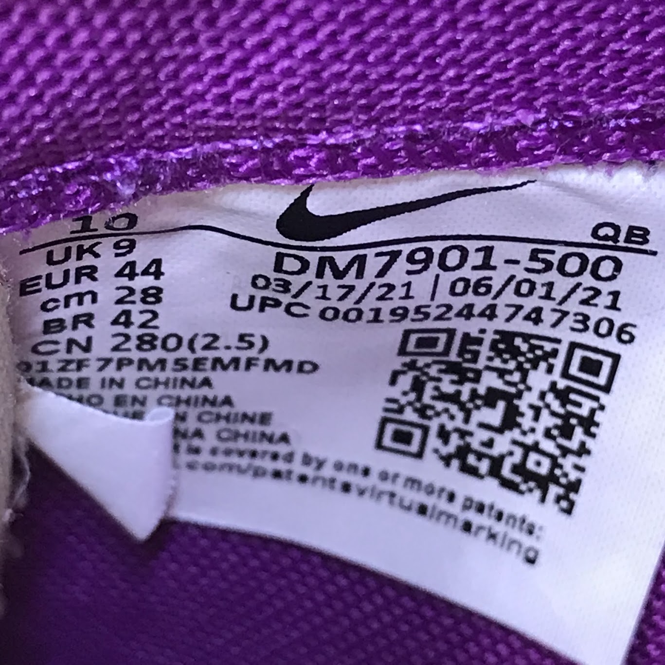 NIKE | ナイキ BLAZER LOW/SACAI スニーカー DW7901-500 パープル【倉吉店】