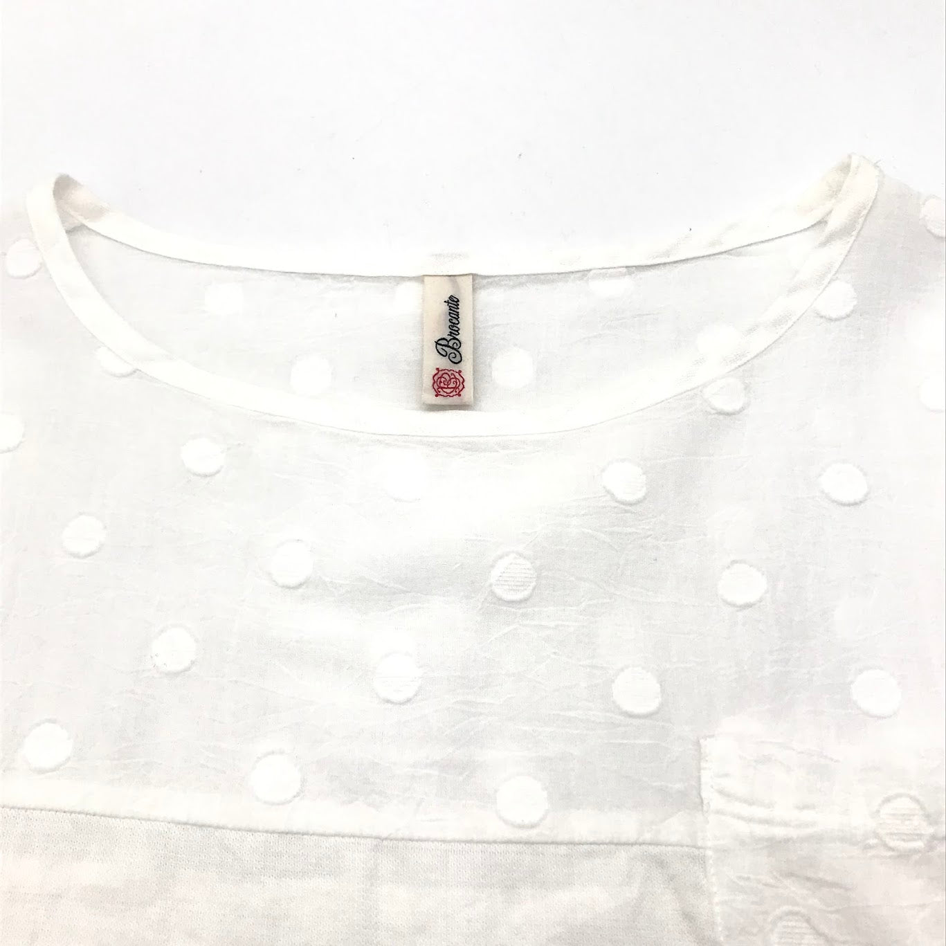 ドットリネンワンピース ワンピース 37-111Z ホワイト サイズ：2【倉吉店】