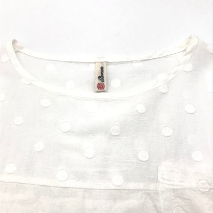 ドットリネンワンピース ワンピース 37-111Z ホワイト サイズ：2【倉吉店】