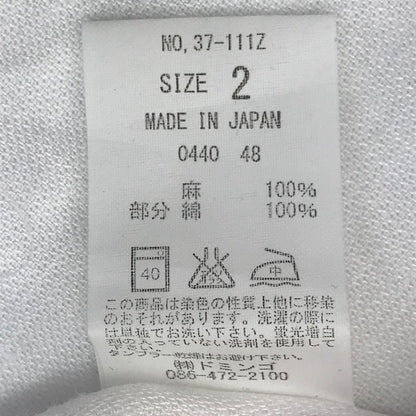 ドットリネンワンピース ワンピース 37-111Z ホワイト サイズ：2【倉吉店】