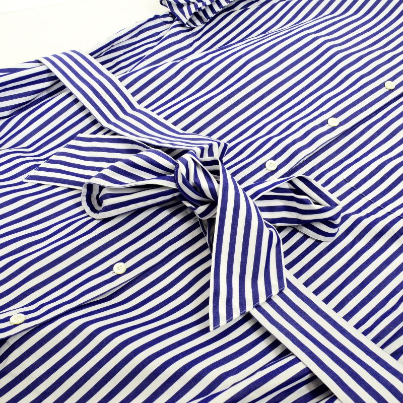 Traditional Weatherwear | トラディショナルウェザーウェア STANDARD SHIRT DRESS ストライプ柄 ワンピース L211OSFOP0202TO ブルー サイズ：S【倉吉店】