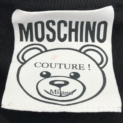 MOSCHINO | モスキーノ パンク風BEARプリント付きクルーネックニット セーター A0931 5508 ブラック【倉吉店】