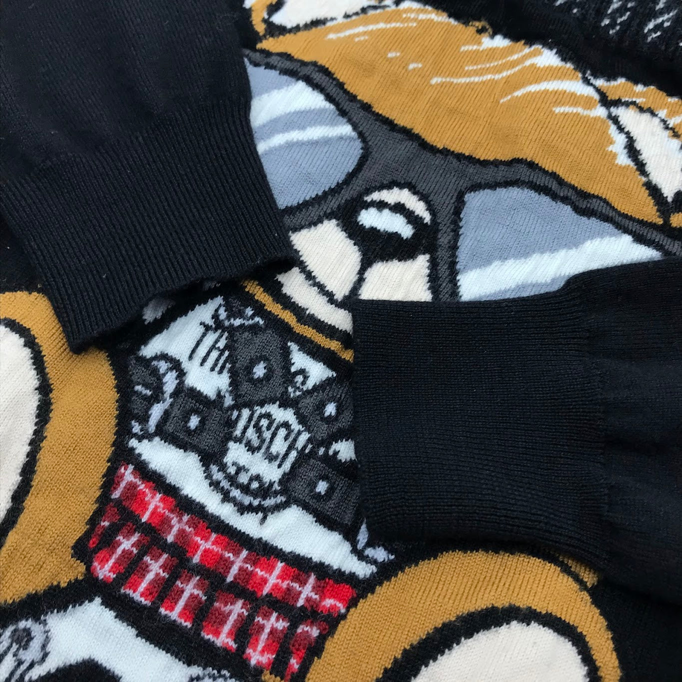 MOSCHINO | モスキーノ パンク風BEARプリント付きクルーネックニット セーター A0931 5508 ブラック【倉吉店】