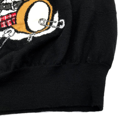 MOSCHINO | モスキーノ パンク風BEARプリント付きクルーネックニット セーター A0931 5508 ブラック【倉吉店】