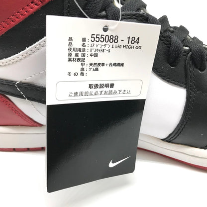 NIKE | ナイキ AIR JORDAN 1 RETRO HIGH OG "BLACK TOE" スニーカー 555088-184 レッド【倉吉店】
