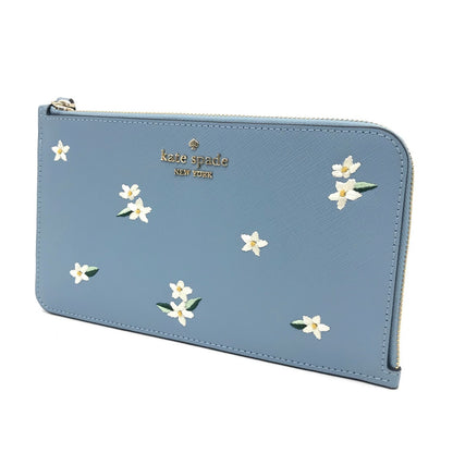 kate spade NEW YORK | ケイトスペードニューヨーク ルーシー フローラル エンブロイダード 花刺繍 ポーチ KD903 ブルー【倉吉店】