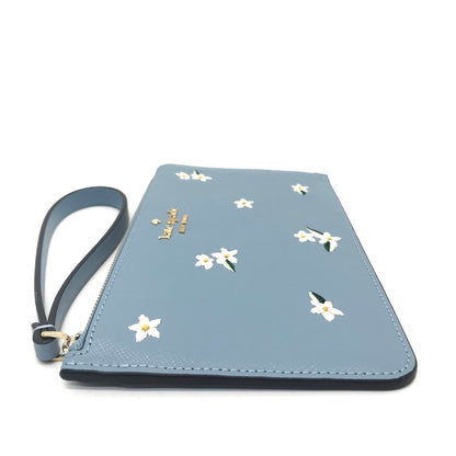 kate spade NEW YORK | ケイトスペードニューヨーク ルーシー フローラル エンブロイダード 花刺繍 ポーチ KD903 ブルー【倉吉店】