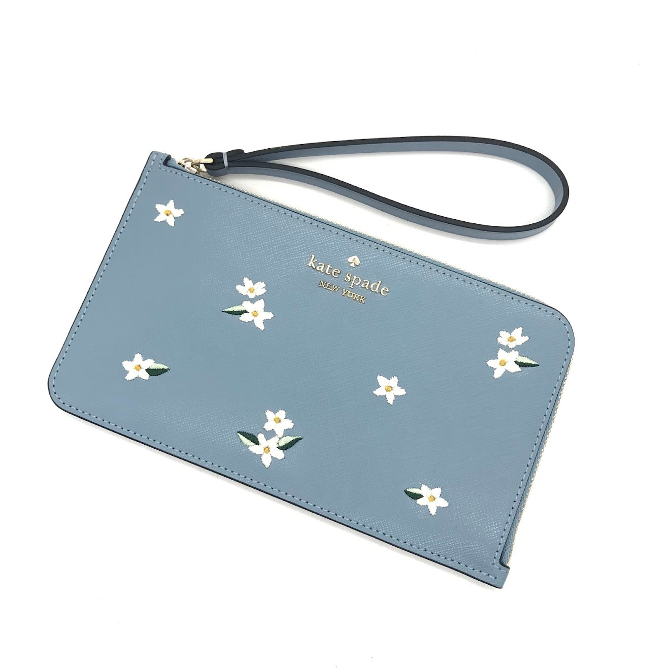 kate spade NEW YORK | ケイトスペードニューヨーク ルーシー フローラル エンブロイダード 花刺繍 ポーチ KD903 ブルー【倉吉店】