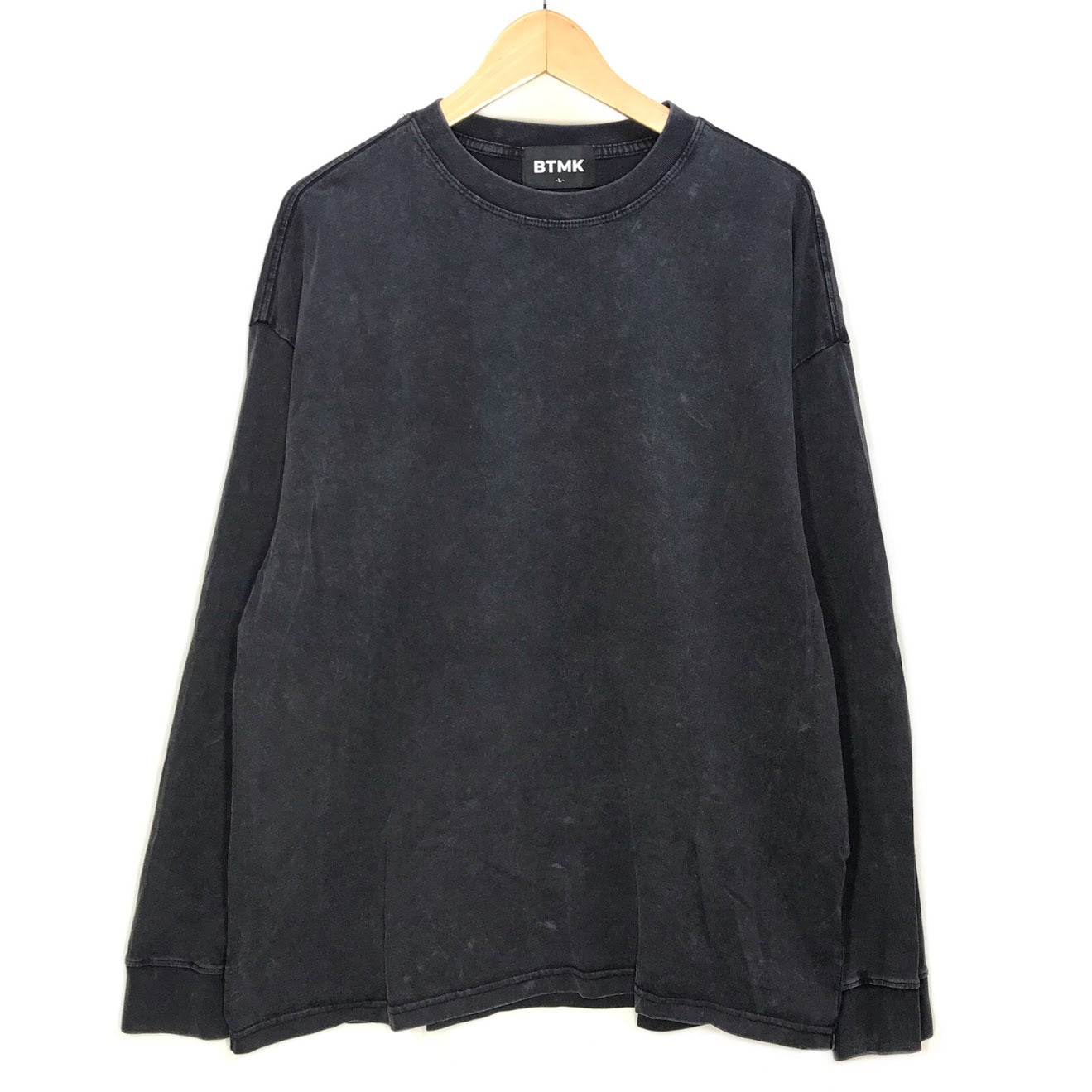 L/S TEE washed ウォッシュド加工 長袖Ｔシャツ W0156T10 ブラック サイズ：L【倉吉店】