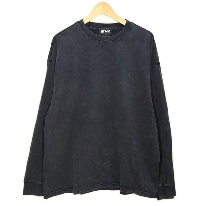 L/S TEE washed ウォッシュド加工 長袖Ｔシャツ W0156T10 ブラック サイズ：L【倉吉店】