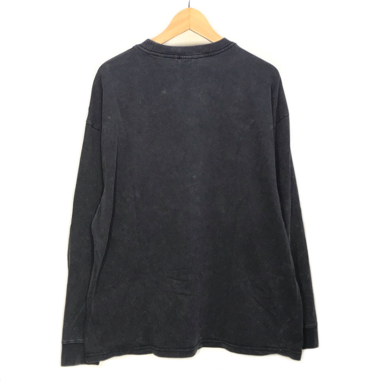 L/S TEE washed ウォッシュド加工 長袖Ｔシャツ W0156T10 ブラック サイズ：L【倉吉店】
