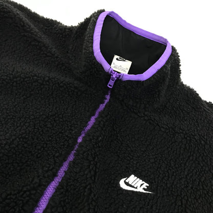 NIKE | ナイキ M NK CLUB+ WINTER HZ ANORAK フリースアノラック その他トップス DQ4881-010 ブラック×パープル サイズ：XL【倉吉店】