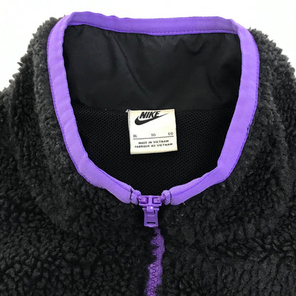 NIKE | ナイキ M NK CLUB+ WINTER HZ ANORAK フリースアノラック その他トップス DQ4881-010 ブラック×パープル サイズ：XL【倉吉店】