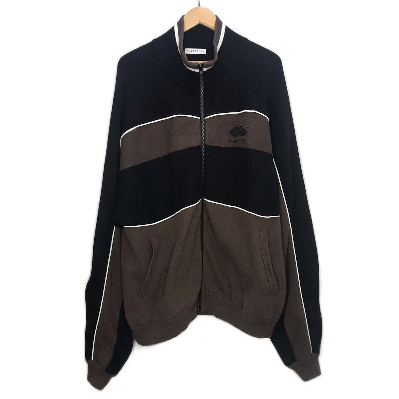 FLAGSTUFF | フラッグスタッフ 23SS KNIT BLOUSON ニットブルゾン ブルゾン FS1095/23SS-FS-08 ブラウン サイズ：M【倉吉店】