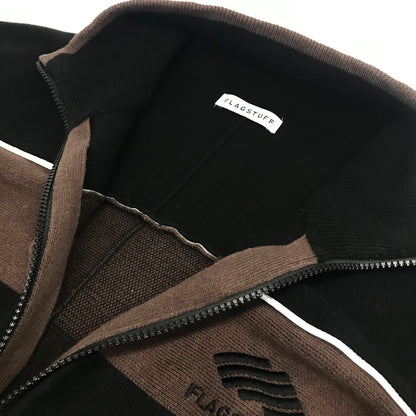 FLAGSTUFF | フラッグスタッフ 23SS KNIT BLOUSON ニットブルゾン ブルゾン FS1095/23SS-FS-08 ブラウン サイズ：M【倉吉店】