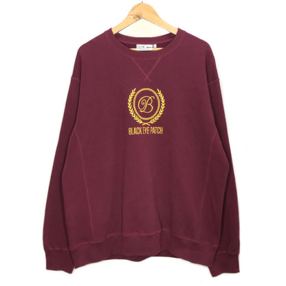 BlackEyePatch | ブラックアイパッチ ROYAL EMBLEM CREW SWEAT スウェット ボルドー/バーガンディー サイズ：XL【倉吉店】