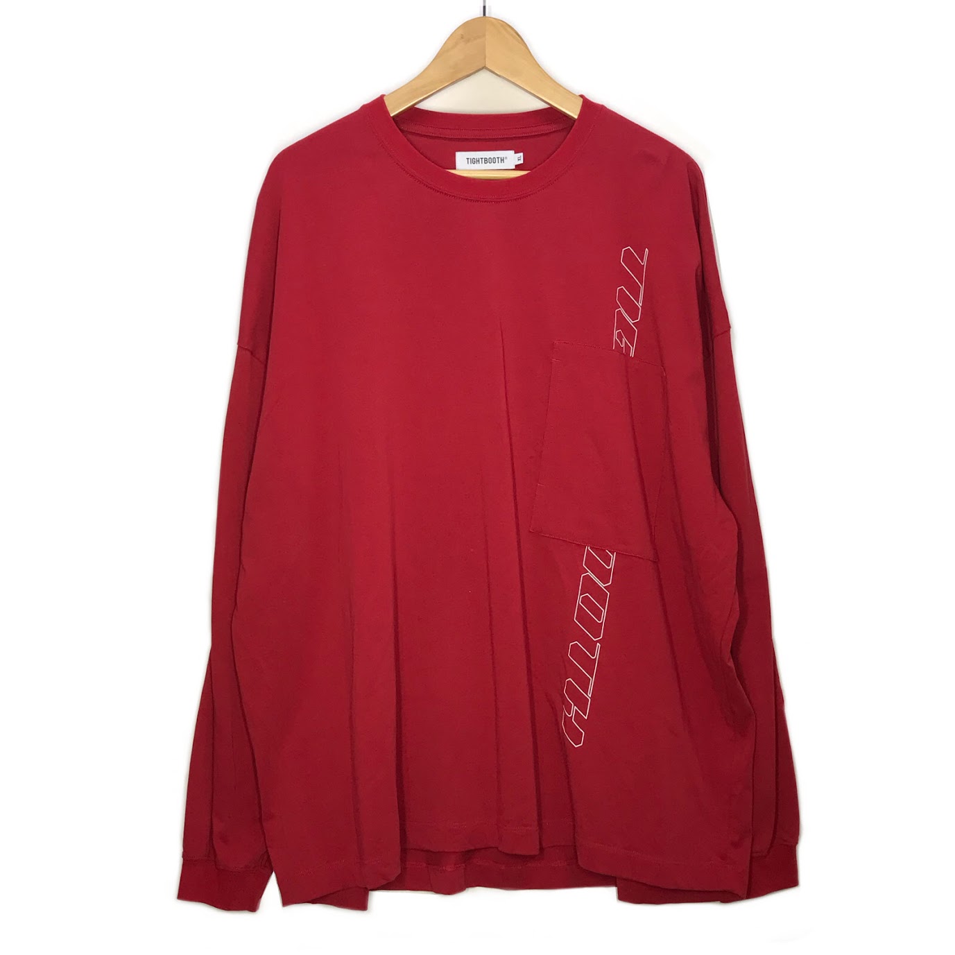 TIGHTBOOTH PRODUCTION | タイトブースプロダクション STRAIGHT UP L/S T-SHIRT 長袖Ｔシャツ レッド サイズ：XL【倉吉店】