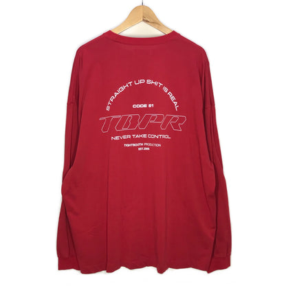 TIGHTBOOTH PRODUCTION | タイトブースプロダクション STRAIGHT UP L/S T-SHIRT 長袖Ｔシャツ レッド サイズ：XL【倉吉店】