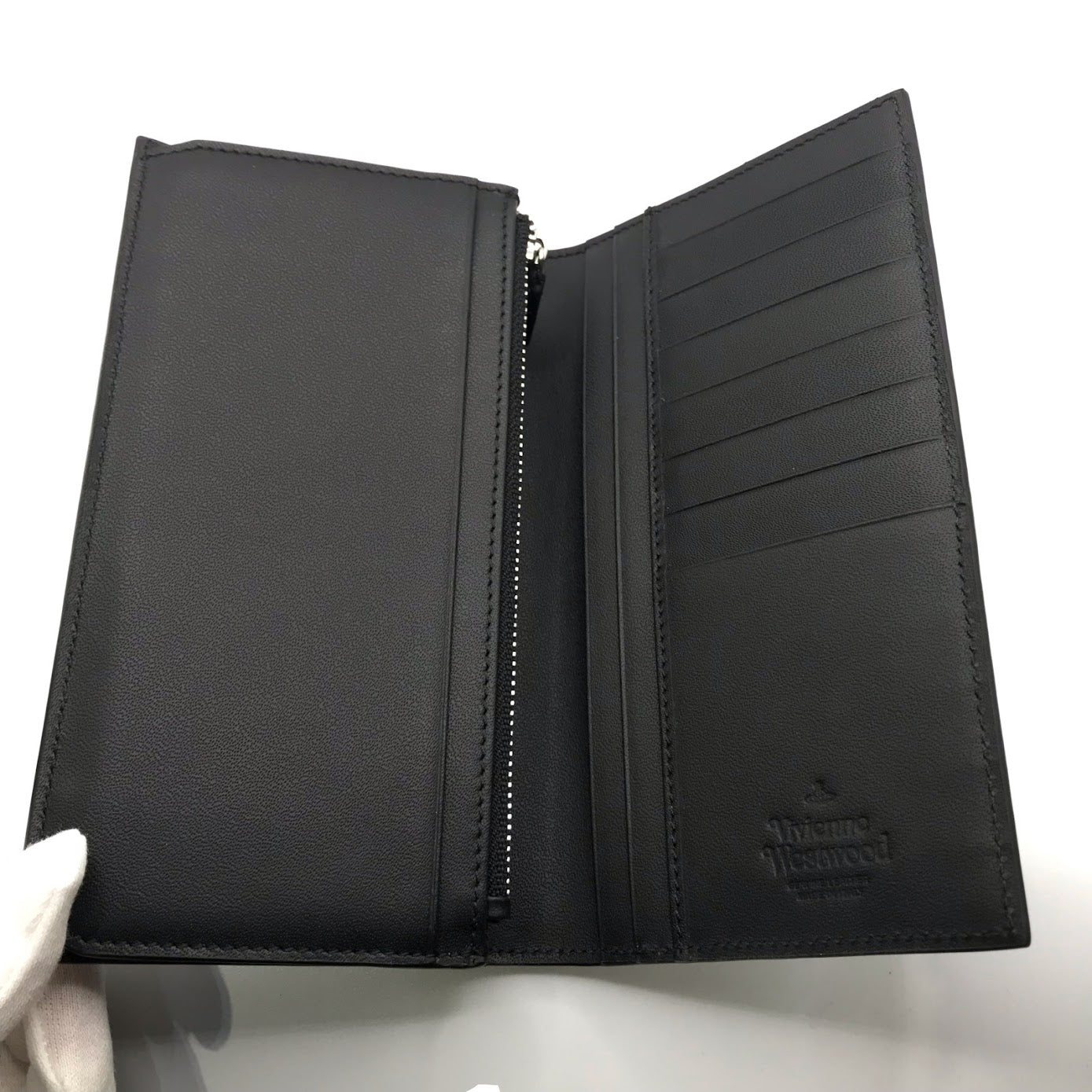 Vivienne Westwood | ヴィヴィアンウエストウッド KENT LONG WALLET WITH ZIP 二つ折り長財布 長財布 51050057 ブラック【倉吉店】